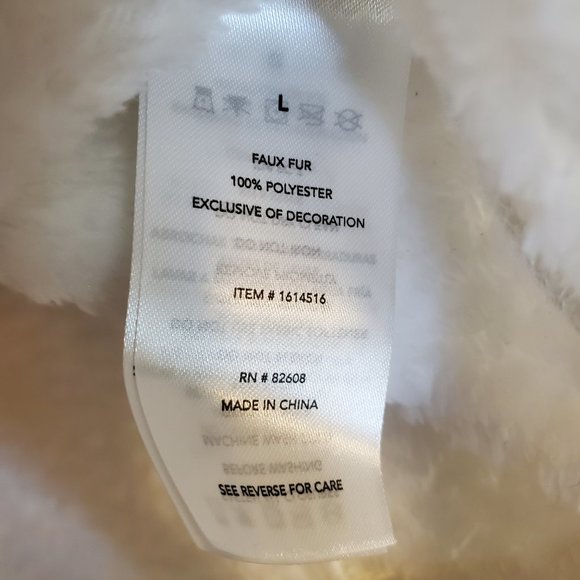 Free2B Women's Large White Braided Butter Pile Jacket. - Picture 5 of 5